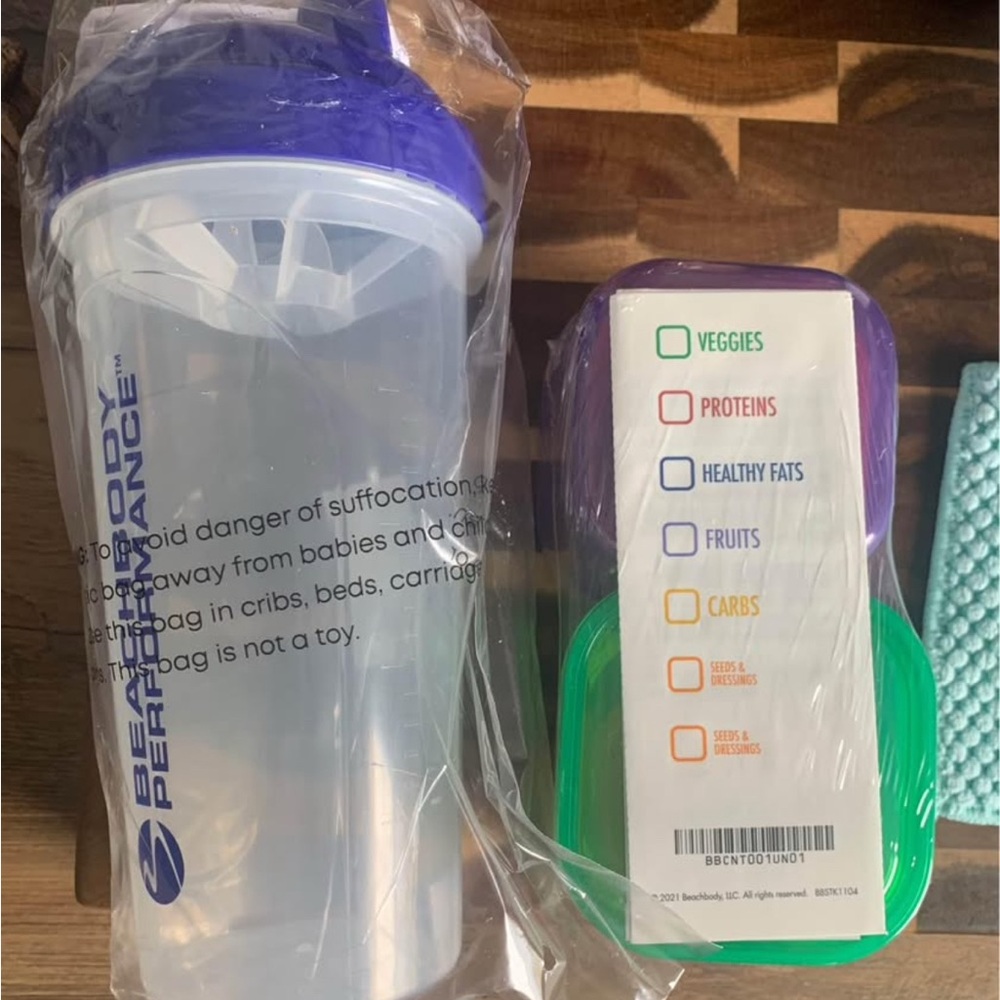 Bodi Protein Shaker Cup, Portion Control Containers and Log Book